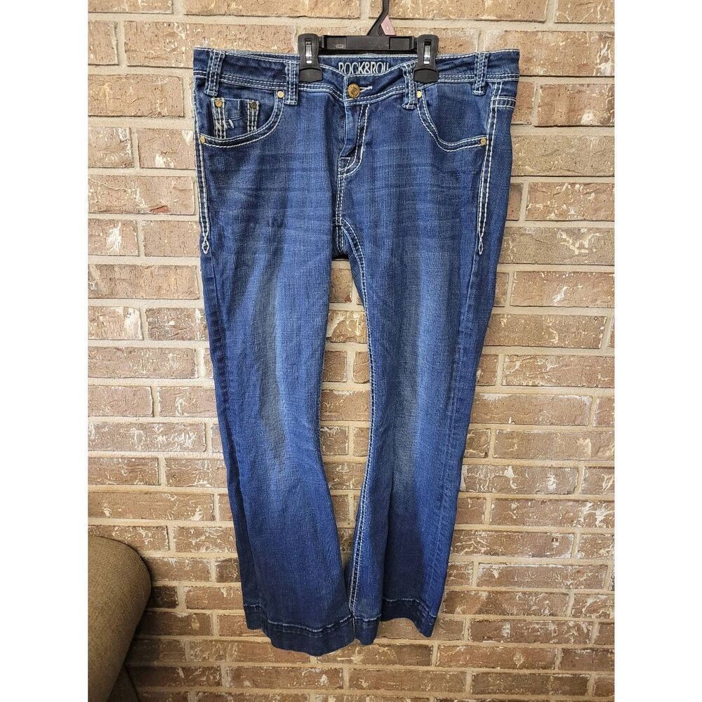 Rock and Roll Cowgirl Trouser Low Rise Jeans, Women's 33x32